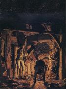 Joseph wright of derby An Iron Forge Viewed from Without oil painting on canvas